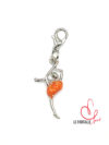 Ciondolo glitter - Arancio, Presa dietro